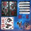 Halloween window sticker red hand black and white skull glass sticker transparent pvc glue-free static sticker decoration