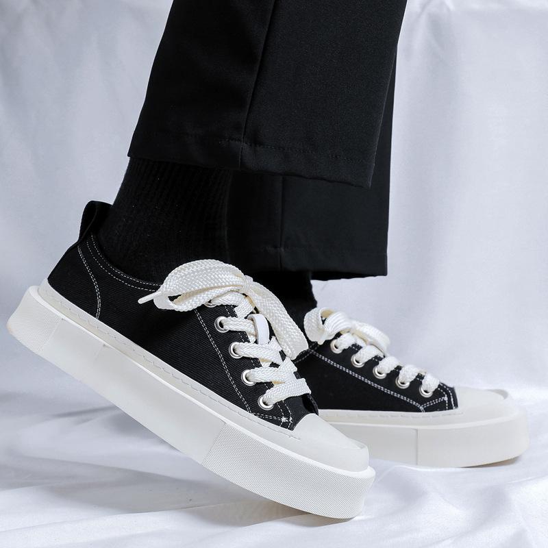 2024 Summer New Sports and Leisure Skateboard Shoes Men's Shoes Japanese Commuter Versatile Solid Color Board Shoes 44313-R