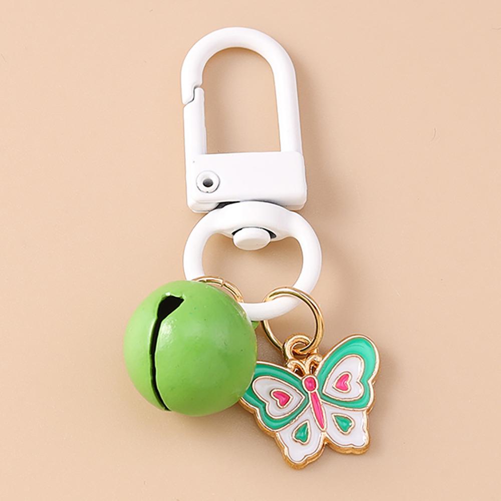 

Cute Enamel Butterfly Keychain Small Bell Key Ring Pendants for Women Girls Handbag Decor DIY Key Chain Jewelry Gifts