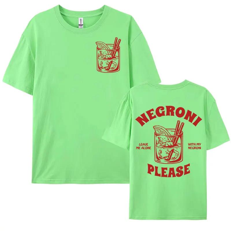 

Negroni Please Vintage Streetwear T Shirt Funny Cocktail Drink Cute Graphic Meme T-shirts Men Women Cotton Short Sleeve T-shirt 4XL