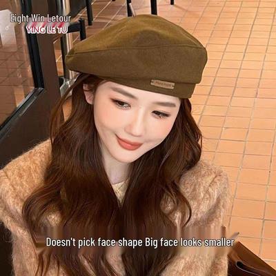 2025 Autumn/Winter Women's Korean-Style Octagonal Beret - Versatile, Face-Flattering Painter's Hat with a Literary Retro Touch