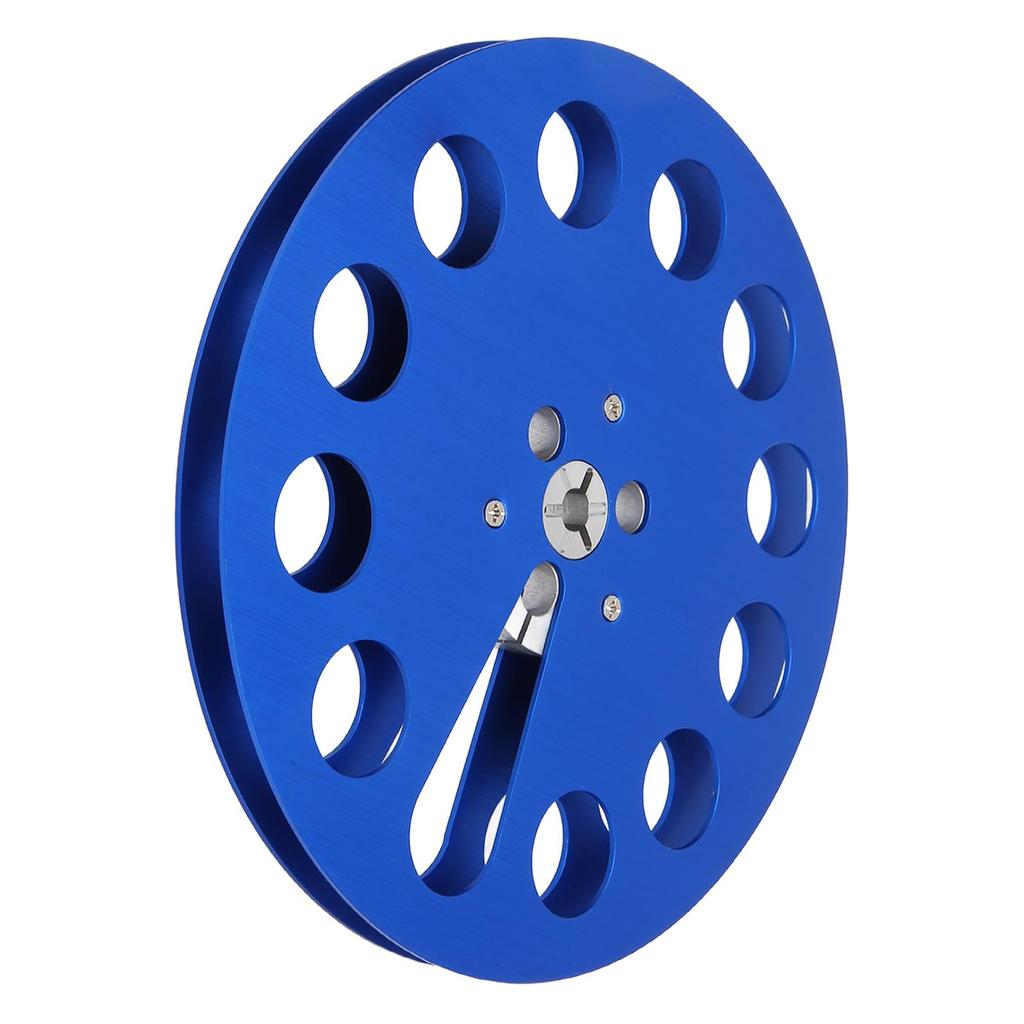 1 4 7 Inch Empty Tape Reel Aluminum Alloy 11 Hole Universal Opening Machine Part Recording Takeup Reel Blue