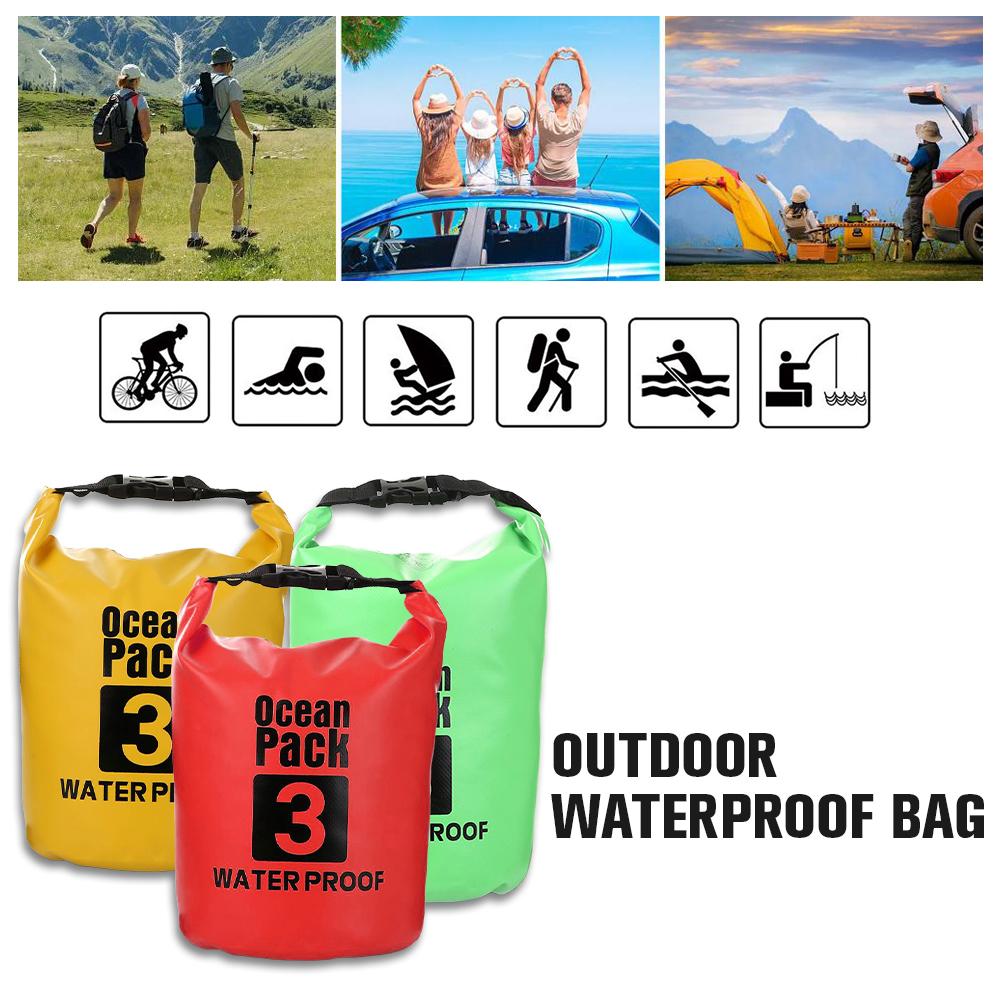 3L Drifting PVC Bags Lightweight Waterproof Phone Pouch Floating Boating Kayaking Camping Bags for Outdoor Swimming