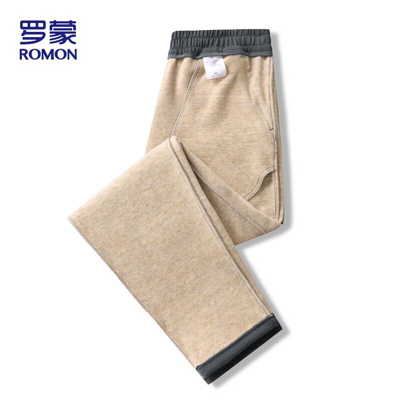 Romon Men's Fleece-Lined Wool Blend Casual Pants ZH2516
