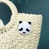 Black Eyes Panda Shape Lovely Brooches Texture Acrylic Pin Jewelry For Girls Children Hat Scarf Corsage Pins