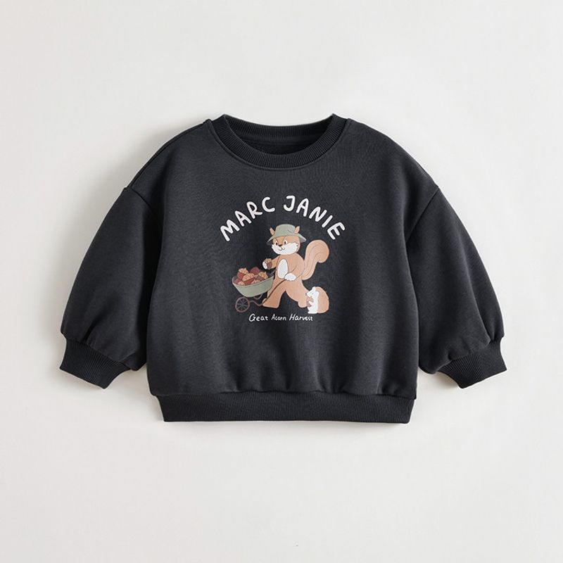 Mark Jenny Boys  Camping Squirrel Soft Elastic Sweatshirt Baby Pullover 2025 Spring New Style 551127