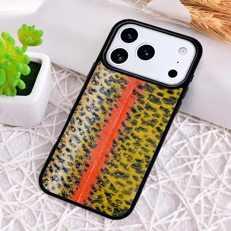 Rainbow Trout Fishing Skin soft Shockproof Phone Case for iPhone 17 Air 16e 15 11 12 14 13 Pro Max Cover Coque