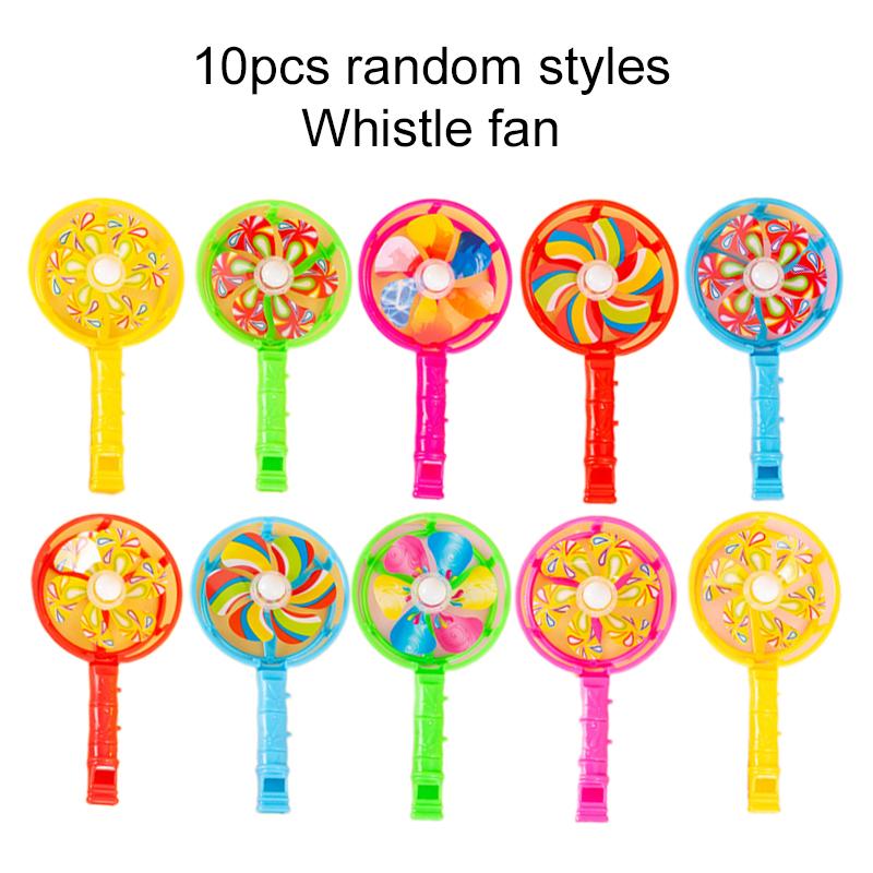Mini Portable Fan Plastic Cartoon Summer Handheld Whistle Children Toys Multiple Styles Outdoor Activity Team Souvenirs Gift TMZ
