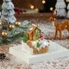 LED Illuminated Christmas Rotating Music Box Snow House Scene Ornament Battery Operated Desktop Decoration for Home