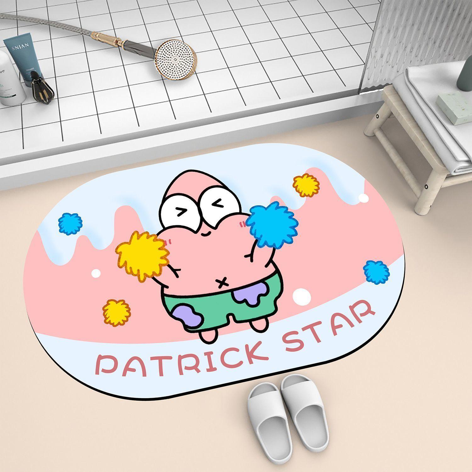 

Bathroom Floor Cushion Moisture-wicking and Dirty Diatom Mud Floor Cushion Toilet Door Quick Dry Slip-resistant Mat Durable 40 * 60cm