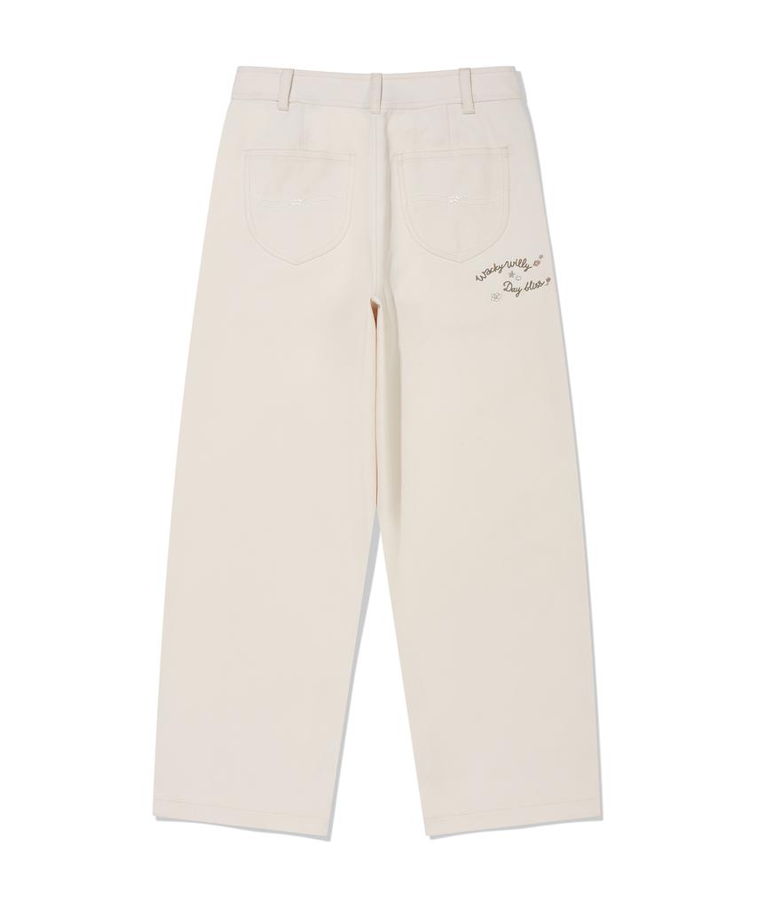 WACKY WILLY Women'S Curved Fit Pants Cream