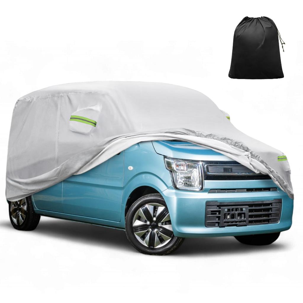 X AUTOHAUX Suzuki Wagon 375x148x143cm Light Car Body with Windproof Rainy Season Strong Yellow Hail Side Nighttime Safety Easy to Put On and Take