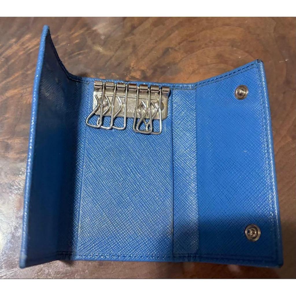 Used PRADA Cobalt Blue Key Case Prada Men's Brand Key