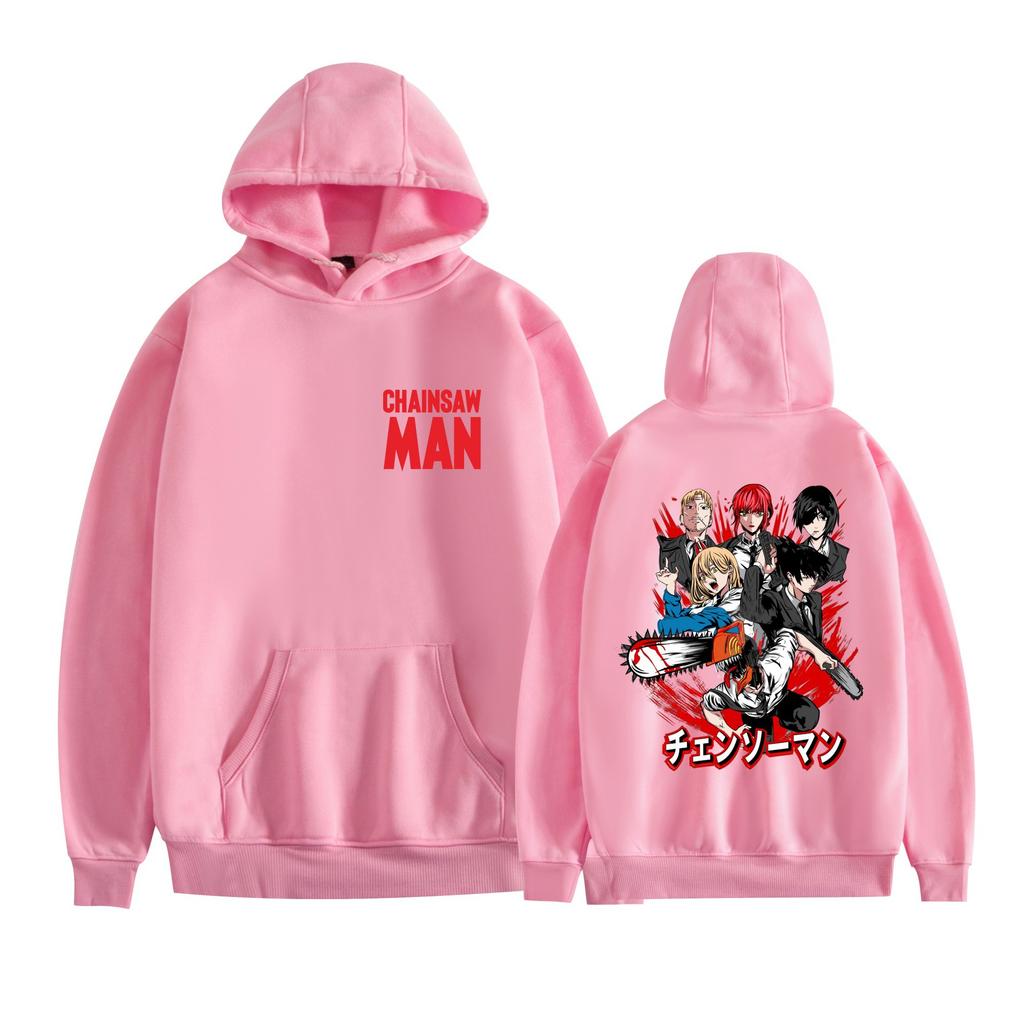 Chainsaw Man Hoodie Sweatshirt Cartoon Printed Cool Pullover Hooded Halloween Chainsaw Man Anime Unisex