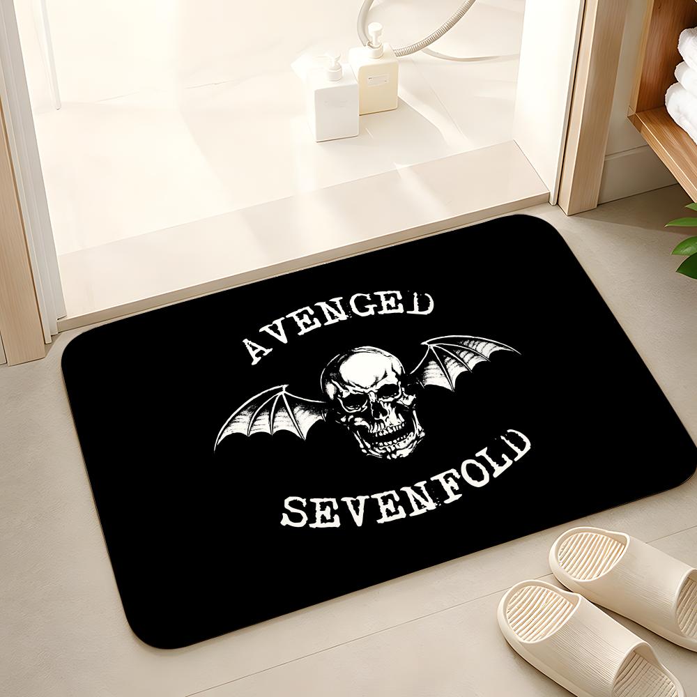 Band A-Avenged Sevenfold Floor Mat Floor Mat Soft Flannel Non-Slip Door  Rug for Living Room