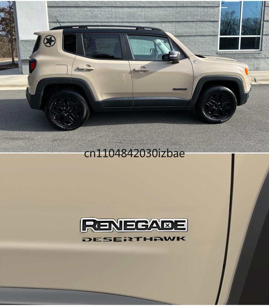 Three Dimensional ABS Car RENEGADE Emblem Trunk Rear Sticker Decoration Decal Accessories For Jeep Renegade Grand Cherokee ALX1