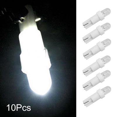 10Pcs/Set 12V T5 LED Car Auto Dashboard Instrument Wedge Panel Light Bulb Lamp