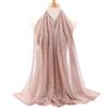 Women's Elegant Pleated Shawl Scarf, Lightweight Breathable Scarf with Beads, Versatile Sunscreen Shawl for Daily/Party