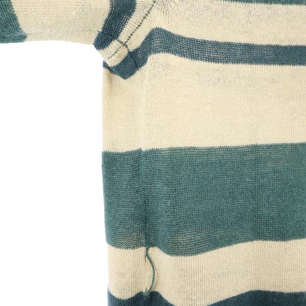 MAX MARA Five-quarter sleeve knit cardigan S Green x beige Women Used