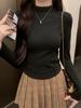 Women's High-Neck Brushed Base Layer Shirt – Slim Fit, Warm Long Sleeve, Inner Wear, Autumn/Winter Collection.
