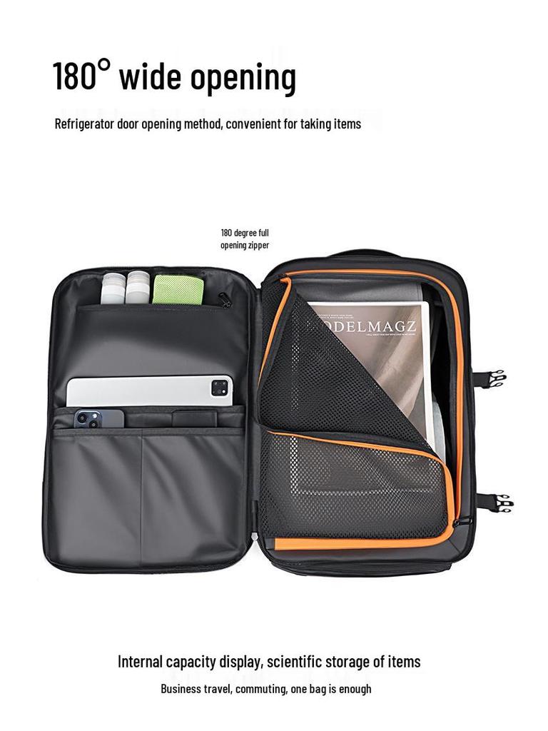 Expandable High-End Laptop Backpack with Shoe Compartment