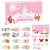 Bunter und süßer Adventskalender 2025 Haargummi und Funkelnde und Weihnachtsgeschenke für Countdown 24-teiliges Set. Zubehör, Clips, Bänder,