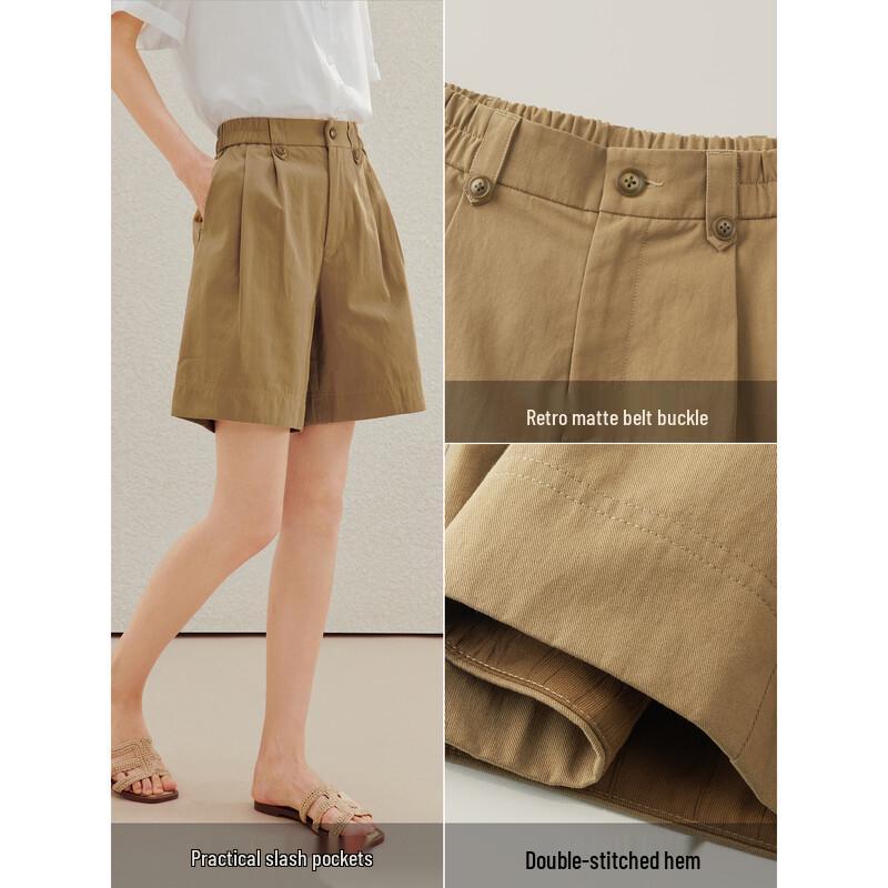 INMAN High-Waisted Cotton Casual Shorts