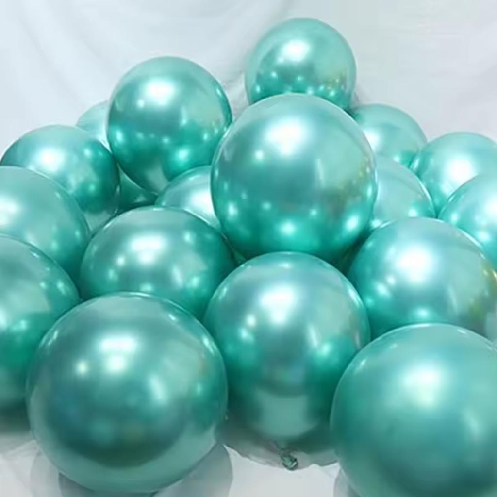 15pcs Chrome Metallic Mermaid Latex Balloons Set Happy Birthday Party Decorations Adult Kids Wedding Globos Supplies