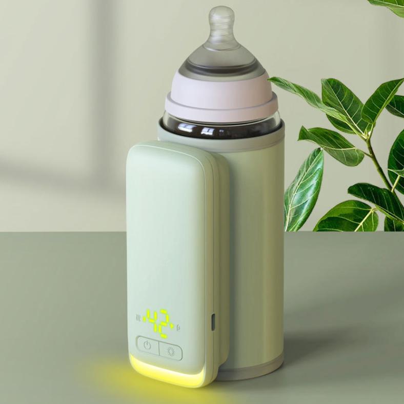 Rechargeable Baby Bottle Warmer 6Levels Temperature Adjustment with Temperature Display Breast Warmer Sleeve Feeding Accessories