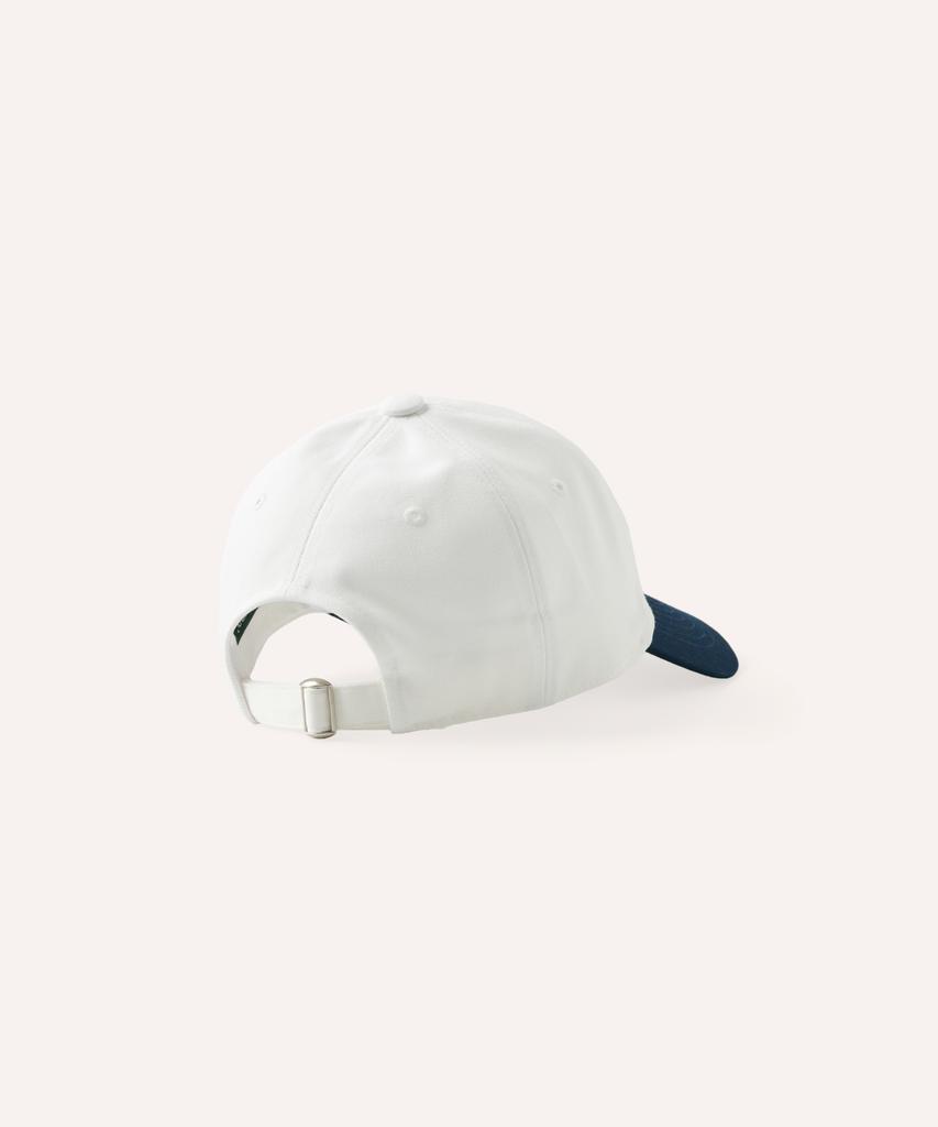Bibeleude Embroidered Cotton Two-Tone Ball Cap 002 White & Navy