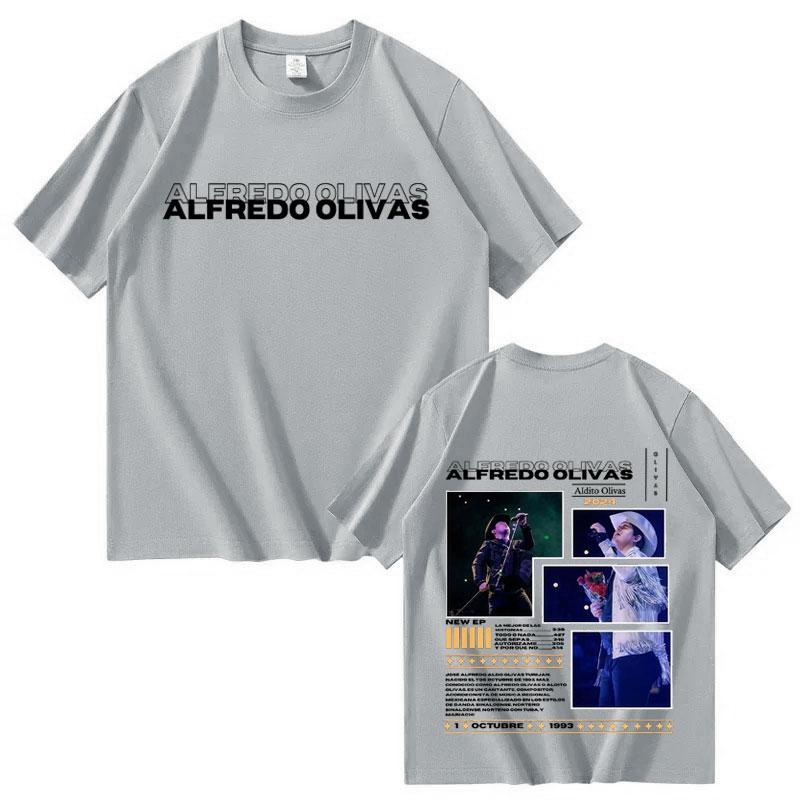 Alfredo Olivas 2025 Double Sided Print Graphic Mens Womens Hip Hop Oversized Fashion T Shirt Casual Tshirts Streetwear Hot Sale