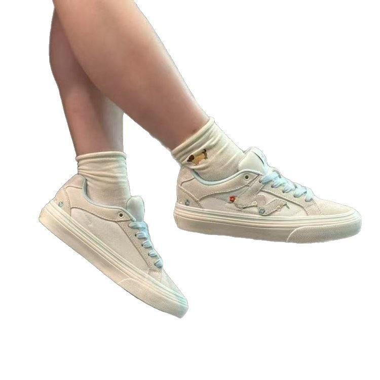 Campus Style Shell Head White Shoes Women's Autumn New Versatile Sports and Leisure Shoes Board Shoes Women