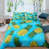 Ananas Bettbezug Tropische Früchte Bettwäsche Set Ananas Muster Deckenbezug für Jungen Mädchen Boho Exotischer Stil Zimmerdeko