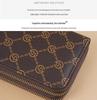 Women's Large Capacity Vintage Monogram Clutch: 2025 Double Zipper Long Wallet & Handheld Phone Bag