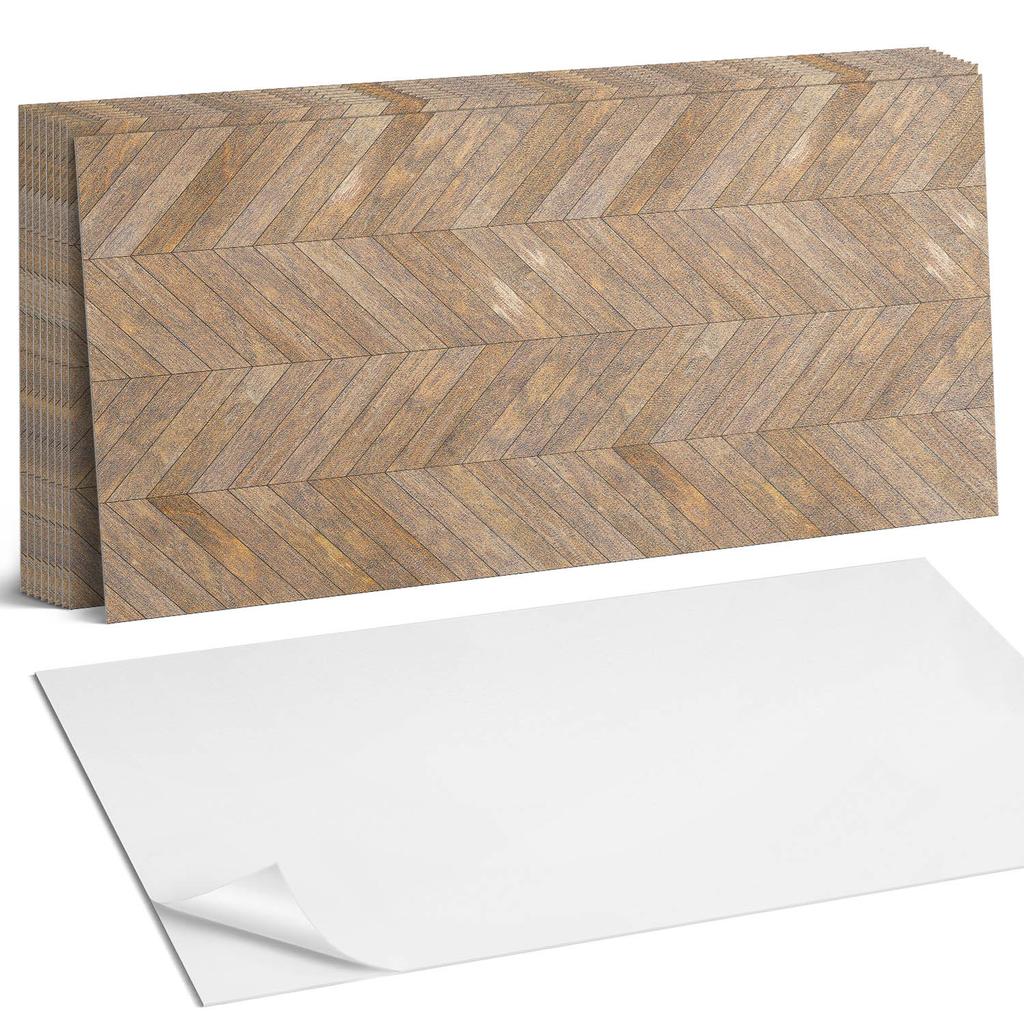 Paczka Kafelków Winylowych Samoprzylepnych Wzór Deski W Jodełkę 10X40X20 Cm