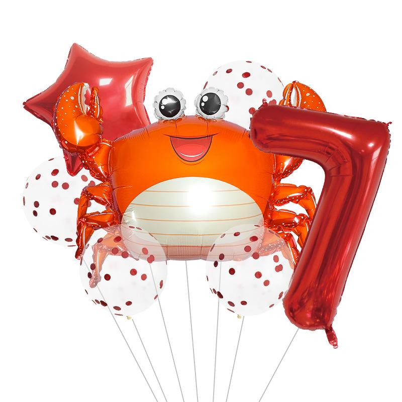 Lantern Fish Shark Whale Benny Crab Year Old Aluminum Film Balloon Digital Balloon Bundle