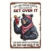 Retro Metal Wall Art Decor Tin Sign Plaque for Garage Living Room Bedroom