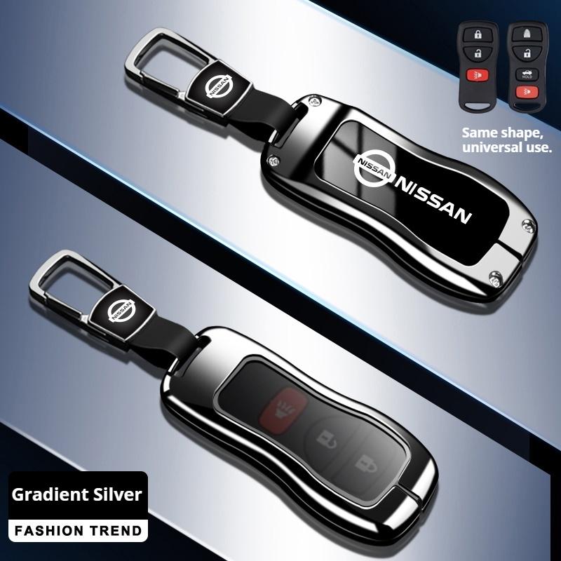 Zinklegering Leer Auto Sleutelhoesje Nissan Qashqai Juke X-Trail Patrol Note Leaf Altima Maxima Murano Tiida Teana Rogue Sentra