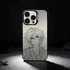 Anime character line art Phone Case For iPhone 17,16,15,14,13,12,11 Plus,Pro Max,XS,Colored silver phone case
