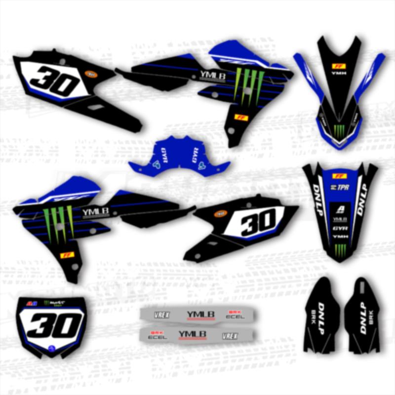 MCHMFG  Team Graphics Decal Stickers For YAMAHA WRF450 2016 2017 2018 YZF450X 2015 2016 2017 2018 Number Name