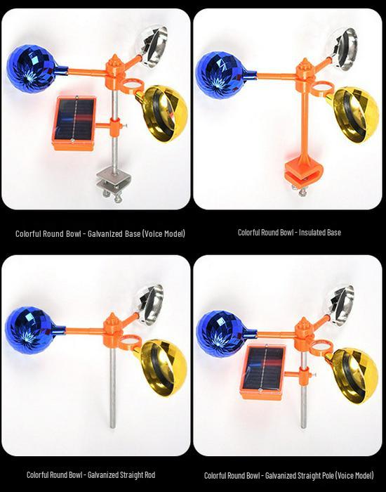 Wind-Powered Smart Bird Repeller with Light Sensor for Power Lines, Airports, and Orchards