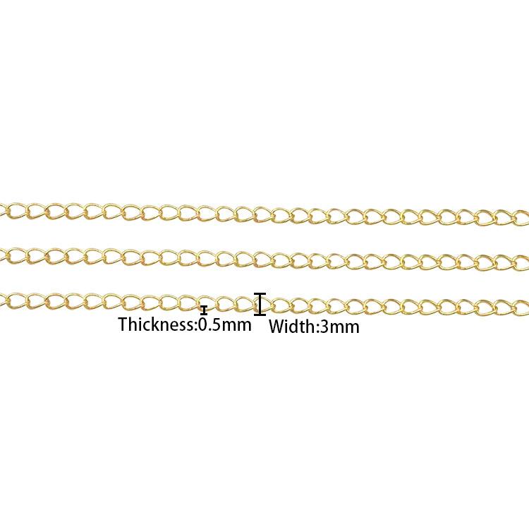 Multi Styles 14K Gold Plated Brass Necklace Chain Bulk for Jewelry Making Findings,DIY Jewelry Making Components Wholesale