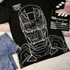 EVERSOUL Short Sleeve Iron Man Marvel Character Tony Stark Metallic American Comic XL Size T-Shirt, Men's [Used]