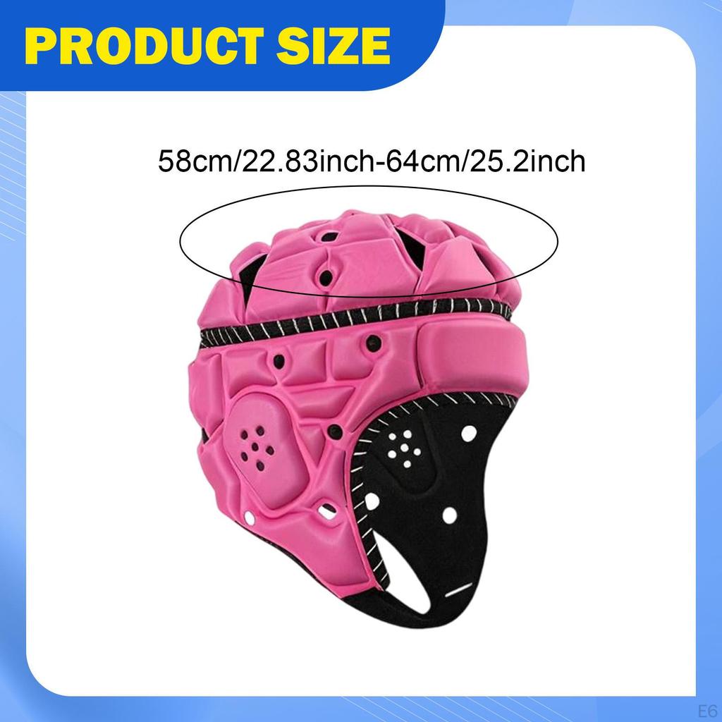 Rugby Helm Erwachsene Verstellbar Scrum Cap Anti-Kollisions Kopfschutz Sport für Flag Football Pitcher