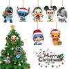 Festive 3.1in Acrylic Christmas Stitch Winnie Pendant Xmas Tree Decoration