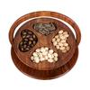 12 Zoll Dekorativer Holzkorb Faltbarer Obstkorb Holz Süßigkeitenbehälter Handgefertigt Vier Fächer Holzkorb Schale Für Snacks
