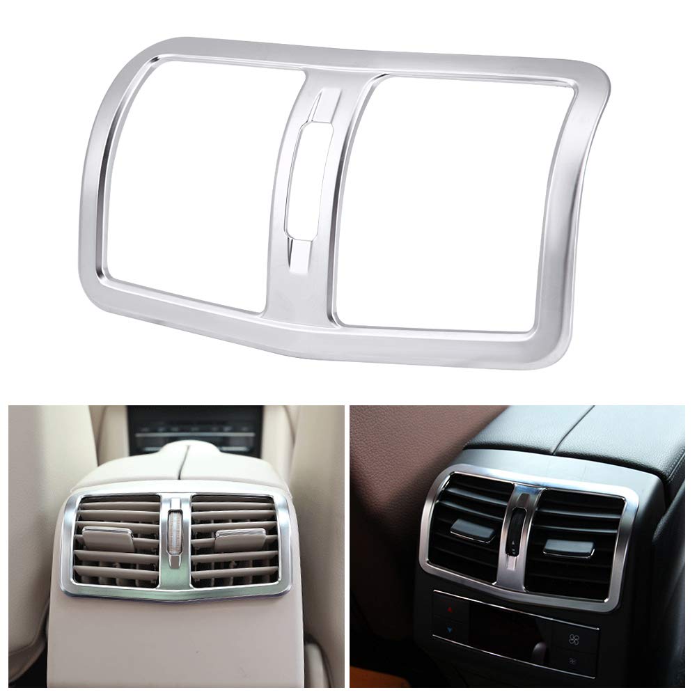Qiilu Vent Cover Trim Car Frame Cover Rear Air Conditioning Outlet for Benz E-Class W212 12-15 Decorative Interior Panel