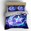 Cosmic Star and Moon Design Bedding Duvet Cover Set Duvet Cover Pillowcases  (1*Duvet Cover 2*Pillowcases, Without Duvet Insert)