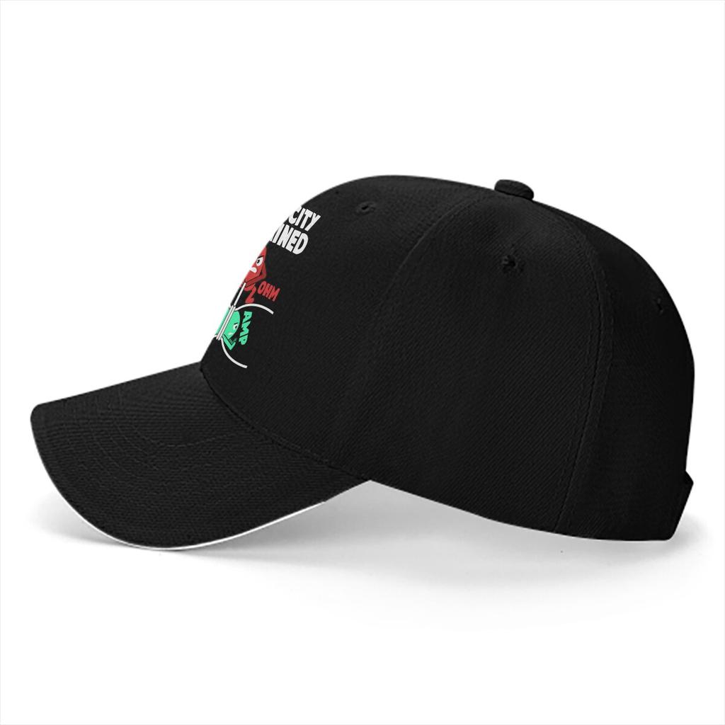 Funny Electrician Design Explains Baseball Caps Peaked Cap Electrical Engineering Electricity Sun Shade Hats for Men Women