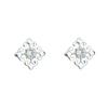 Retro Chinese Style Real Gold Zircon Stud Earrings with S925 Silver Needle - Light Luxury